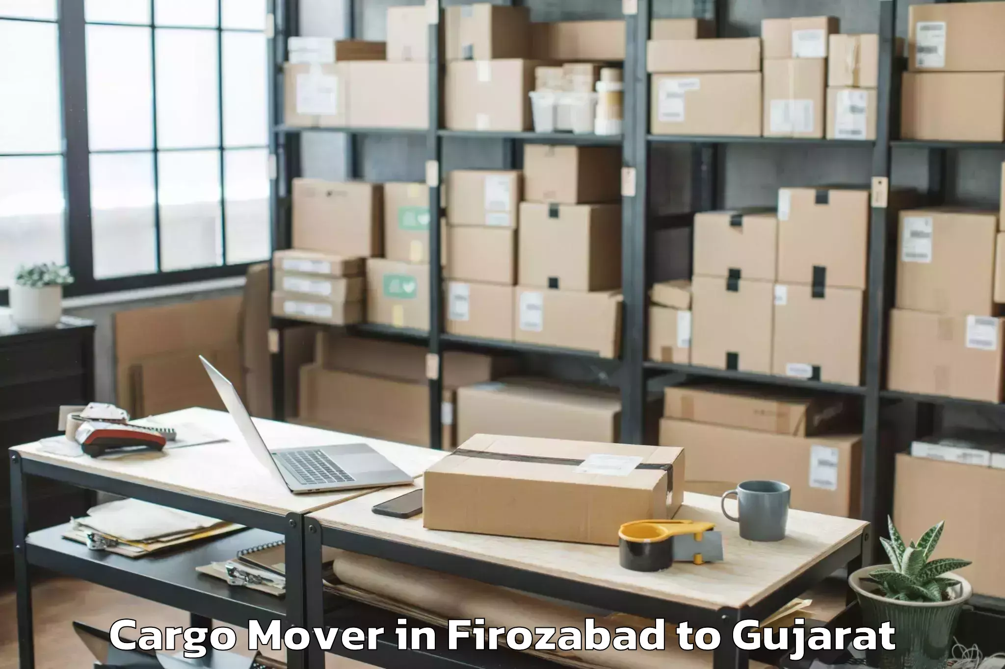 Top Firozabad to Madhavkampa Cargo Mover Available